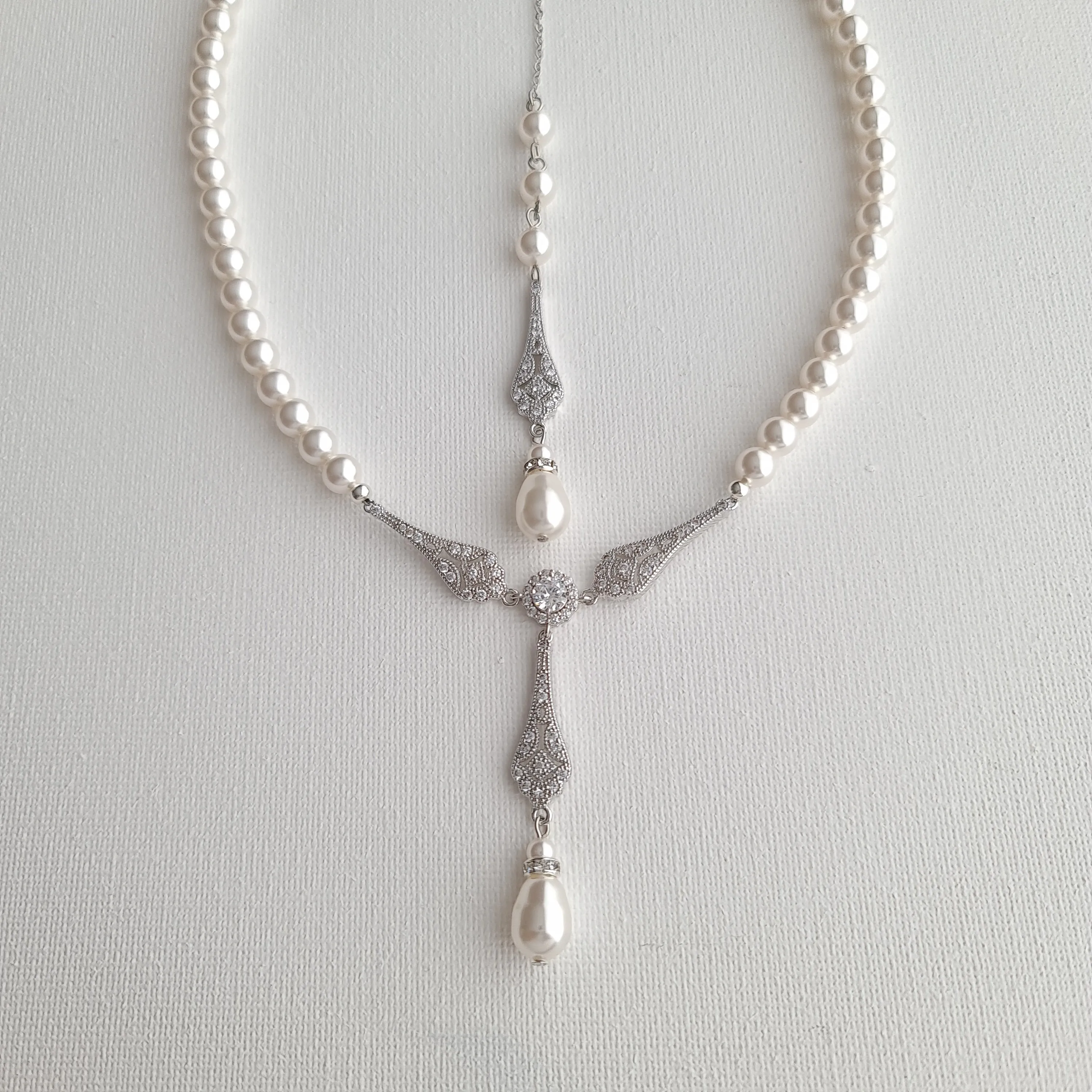 Pearl Backdrop Necklace-Lisa