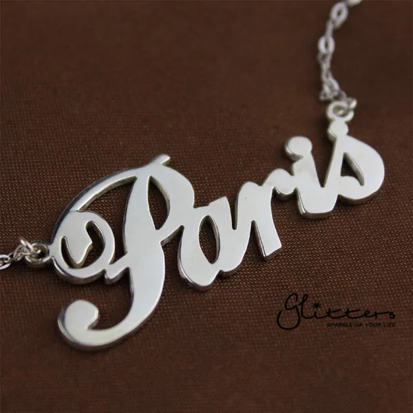 Personalised Sterling Silver Name Necklace - Font 6