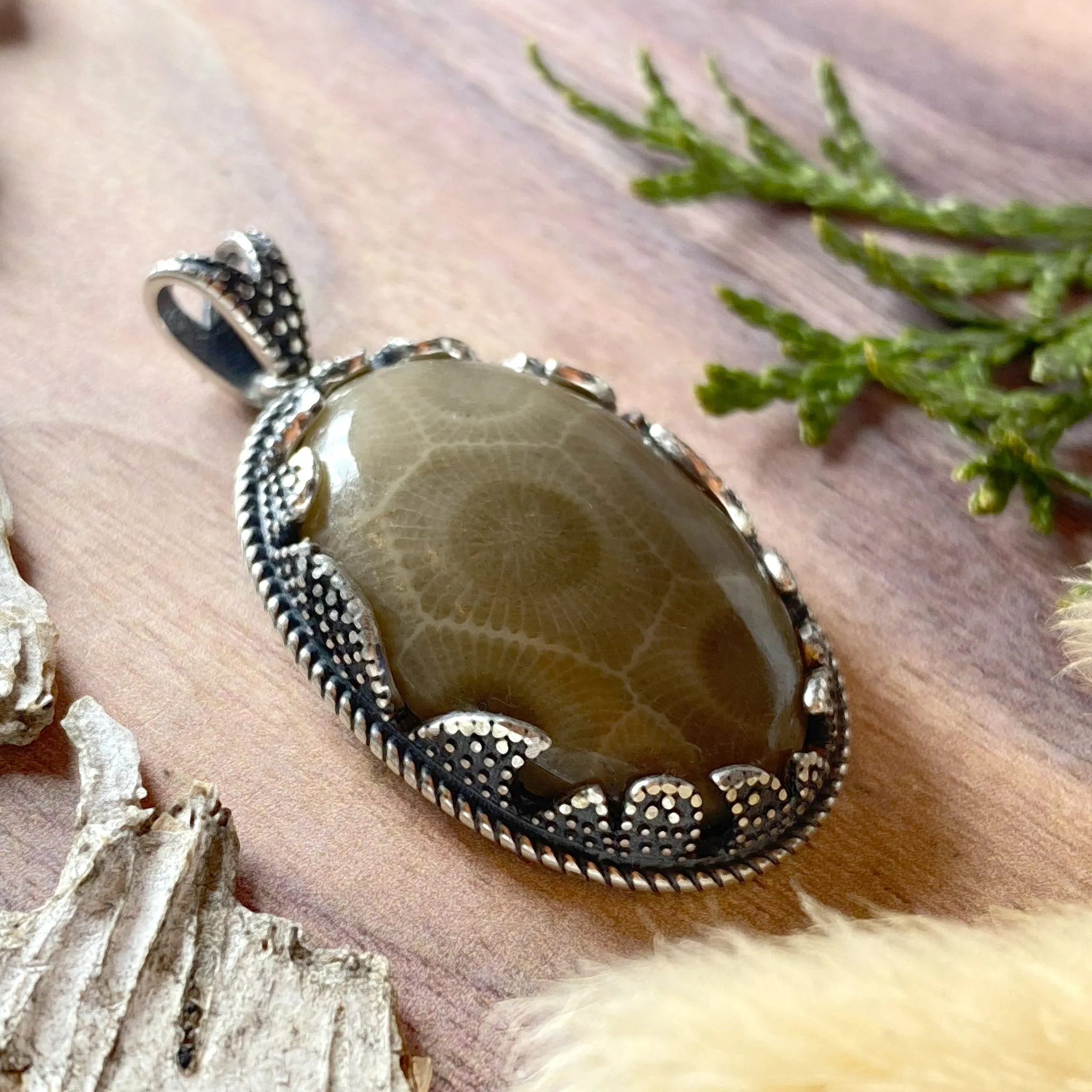 Petoskey Stone Pendant