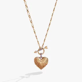 Puffy Heart Toggle Necklace