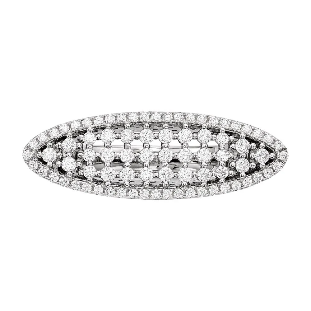 Rhodium-Plated CZ Ring in Sterling Silver