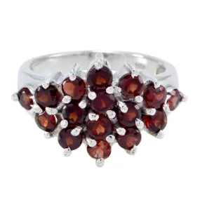 Riyo Excellent Stone Garnet 925 Sterling Silver Ring Cross Jewelry