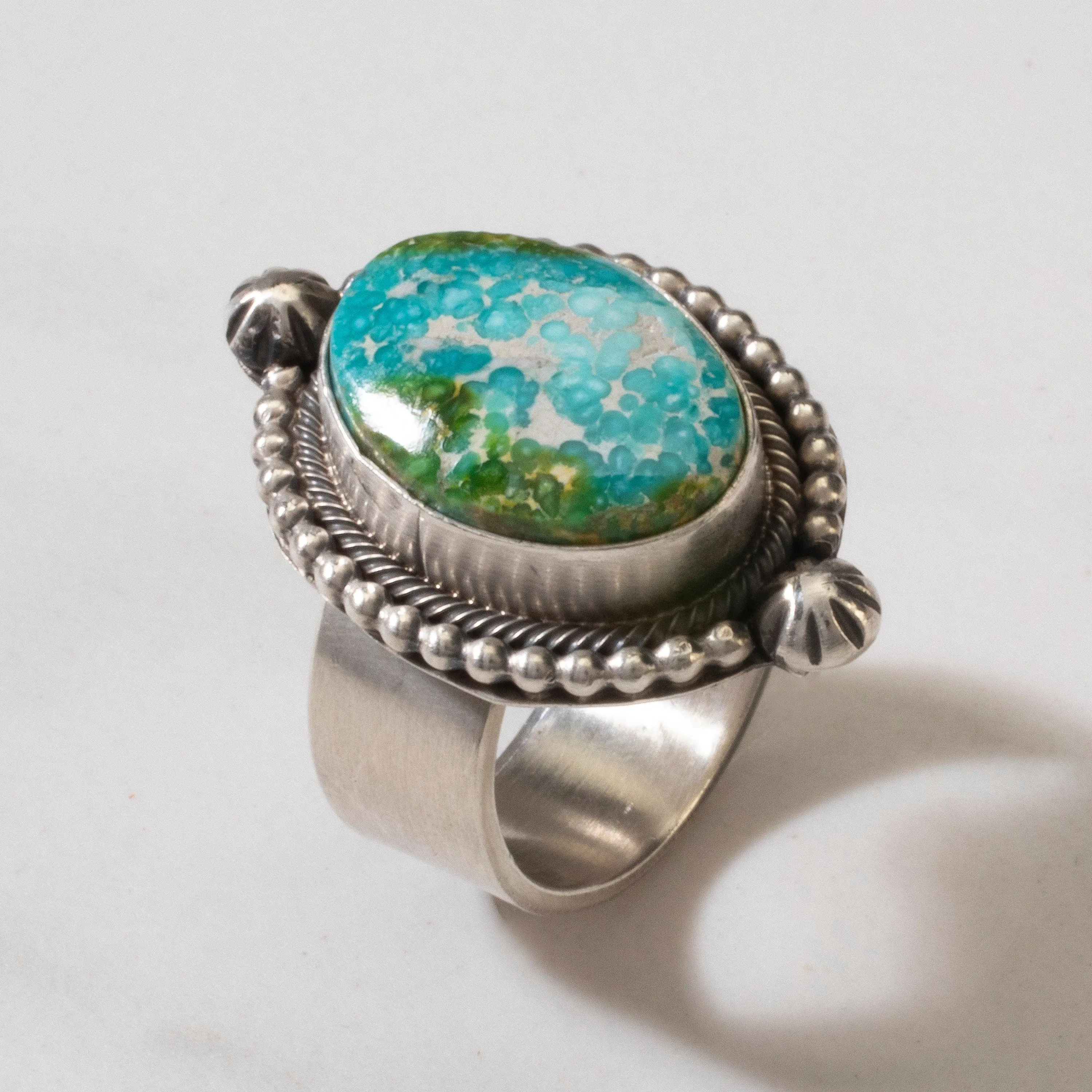 Scott Skeets Royston Turquoise Navajo USA Native American Made 925 Sterling Silver Ring