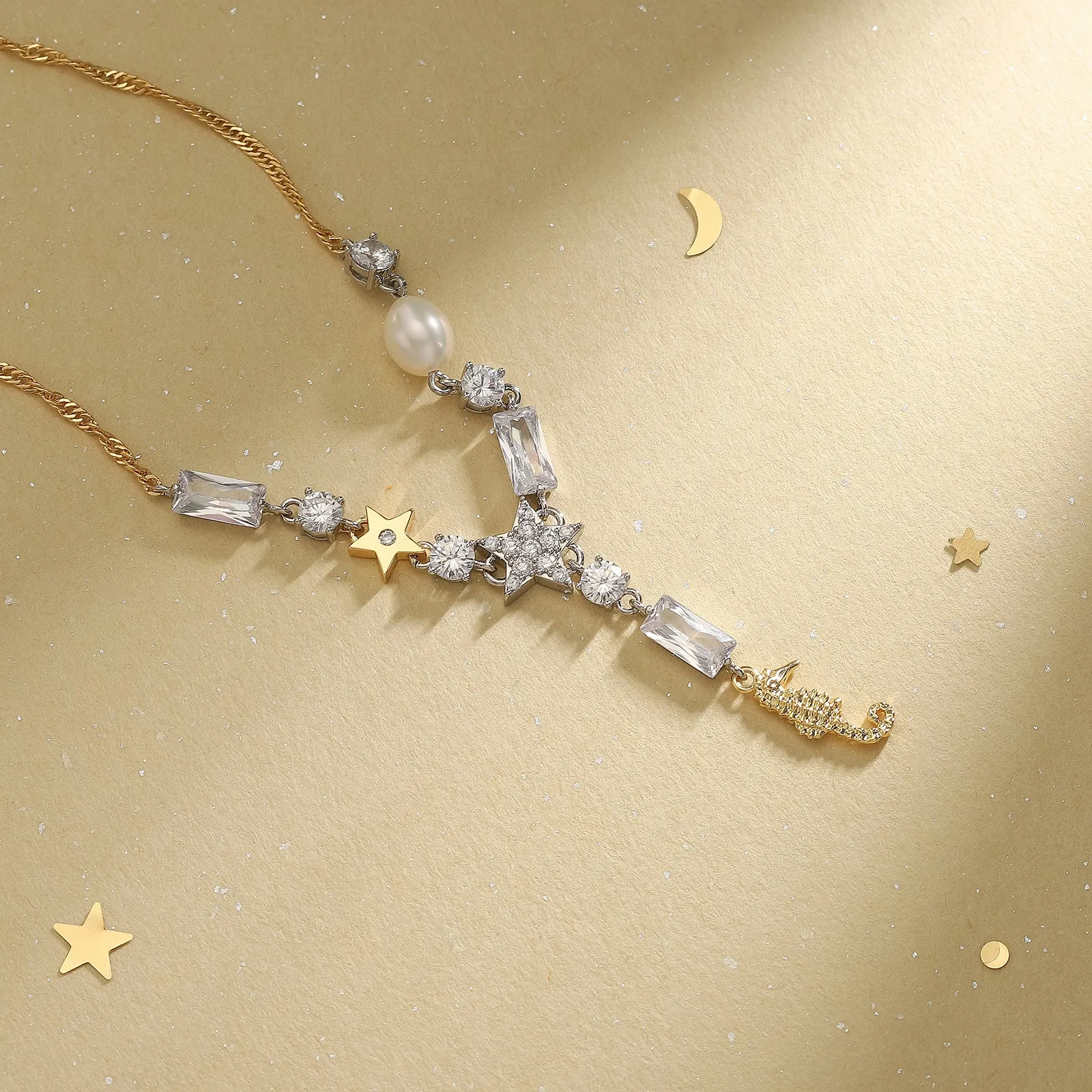 Seahorse Star Necklace