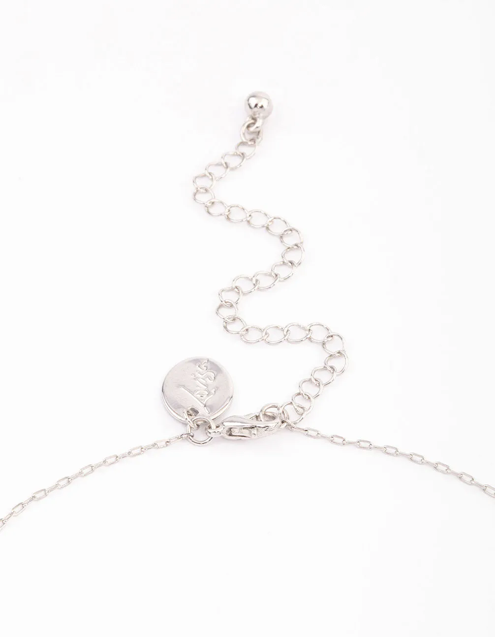 Silver Diamante Mini Heart Pendant Necklace