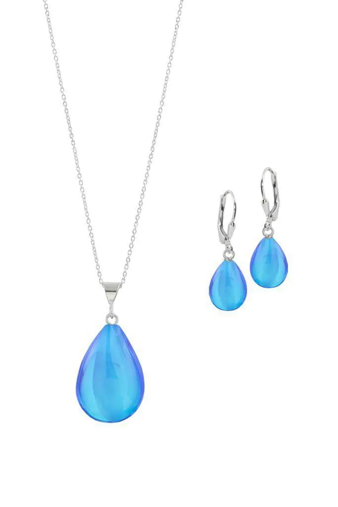 Small Drop Pendant & Drop Earrings Set