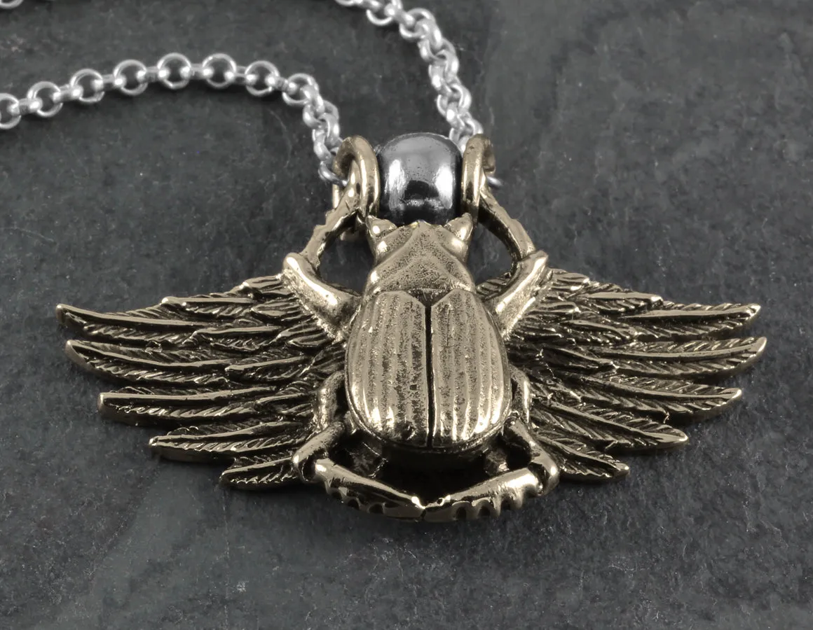 Small Scarab Necklace - Bronze