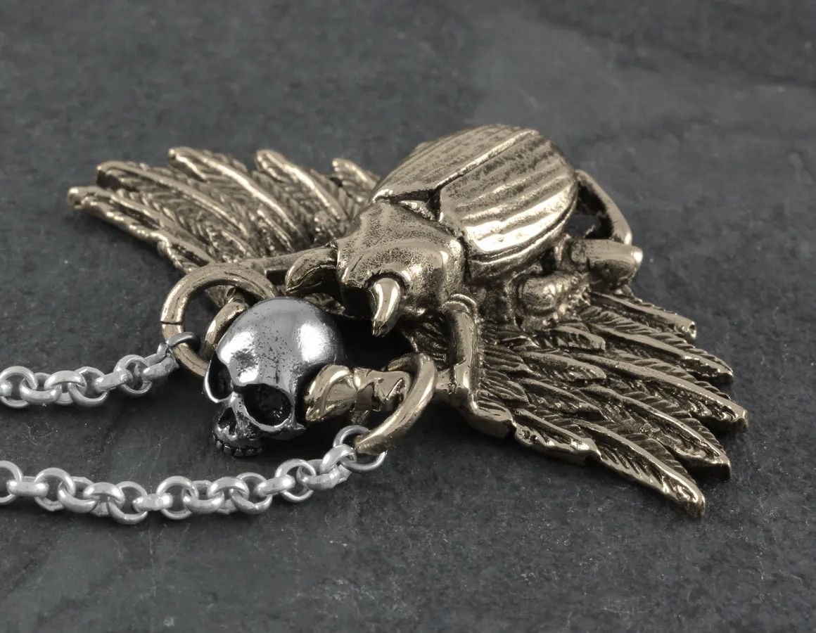 Small Scarab Necklace - Bronze