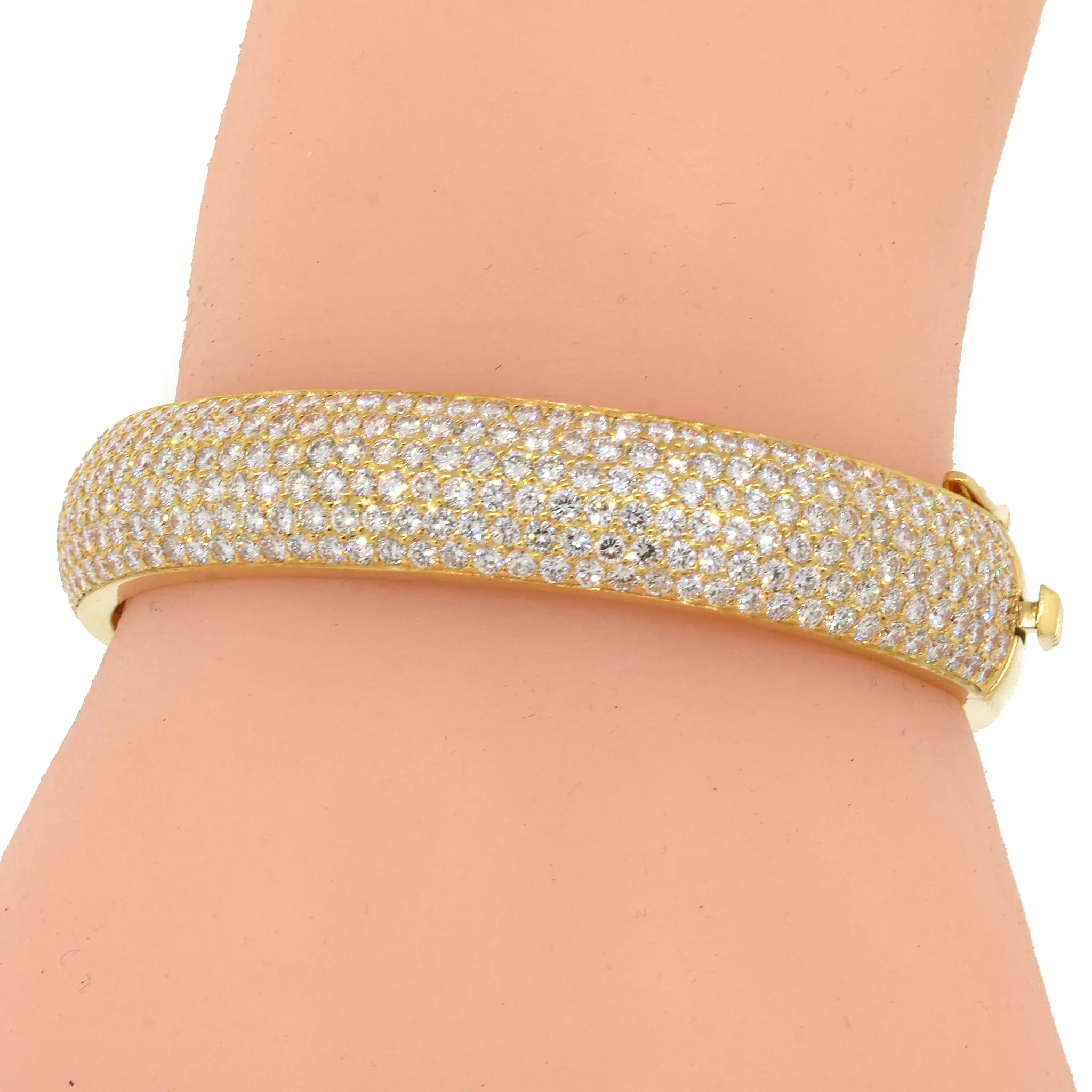 Sparkling Diamond Pave Bangle Bracelet