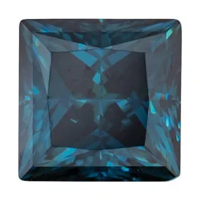 Square Princess Cut Blue-Gray Moissanite Loose Stone