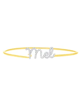 The Diamond Name Bangle 14K