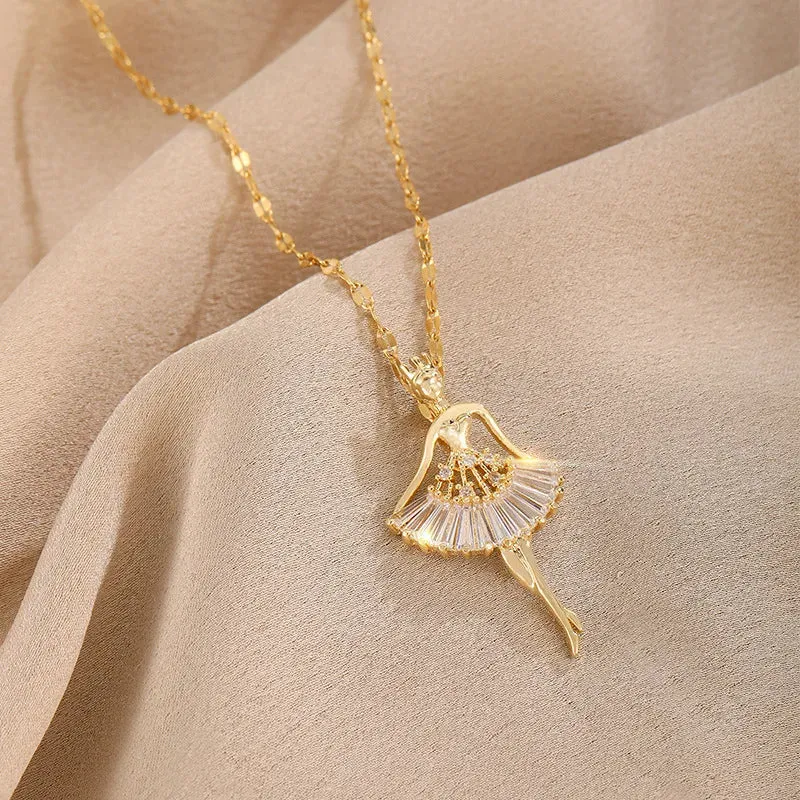 The Sylvia Ballerina Pendant Necklace