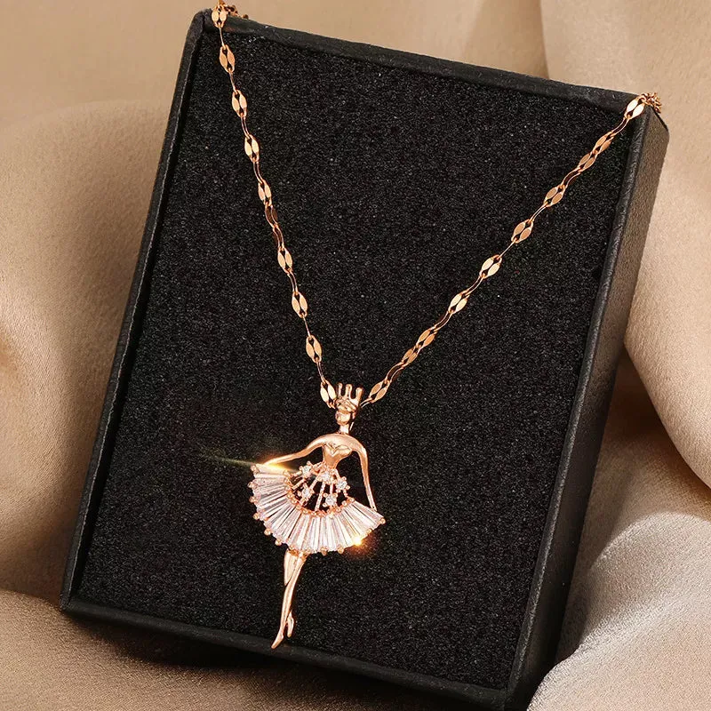 The Sylvia Ballerina Pendant Necklace