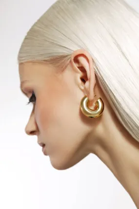 thick gold hoop earrings