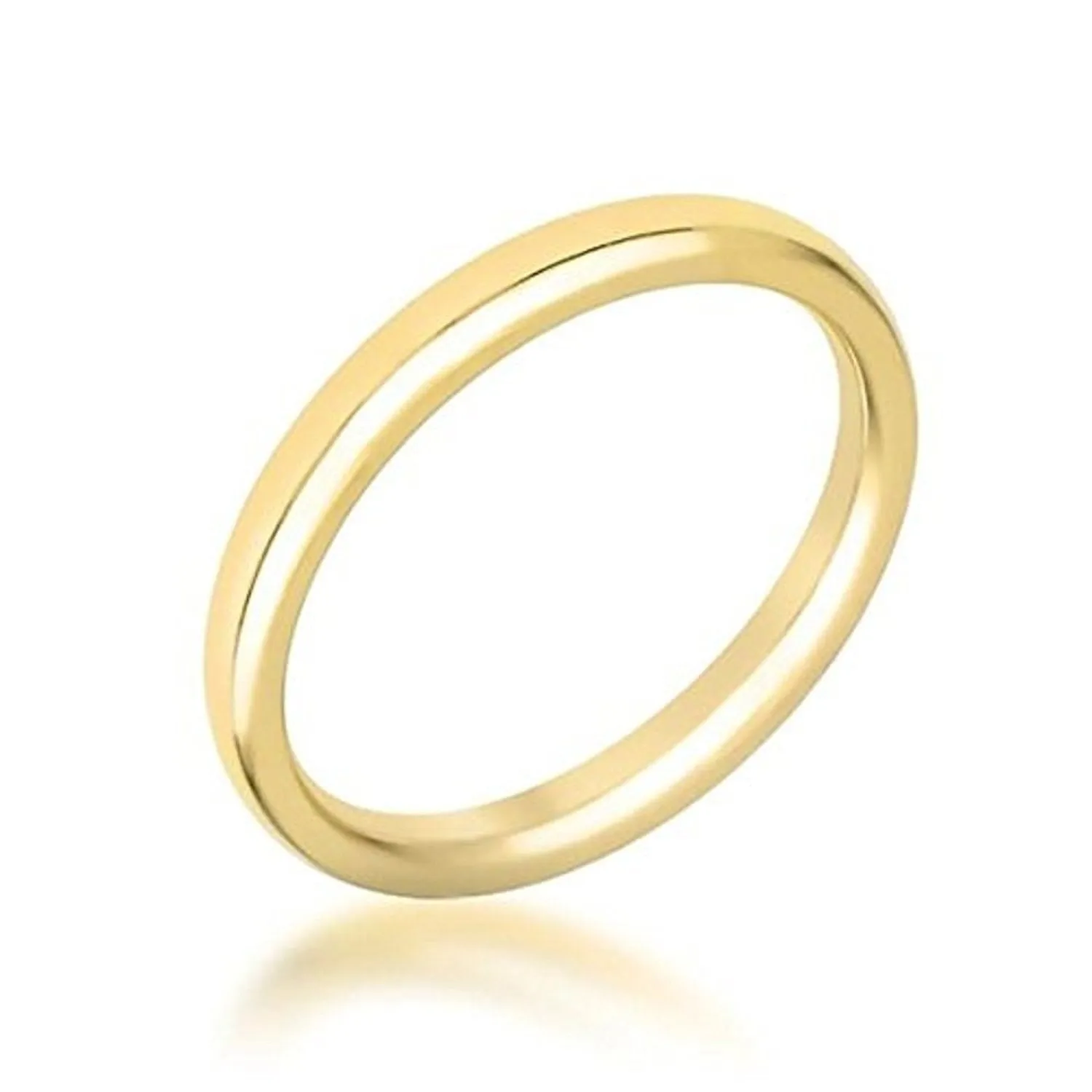 WildKlass 2 mm IPG Gold Stainless Steel Wedding Band