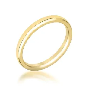 WildKlass 2 mm IPG Gold Stainless Steel Wedding Band